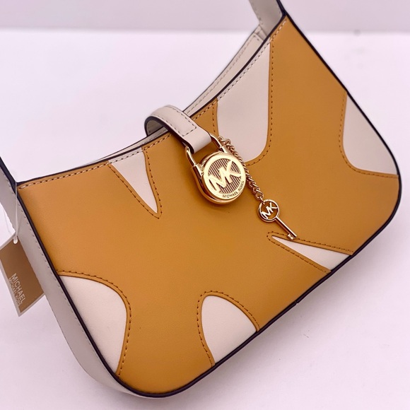 Michael Kors Lyra Small Color-Block Pochette Shoulder Purse - Picture 14 of 16